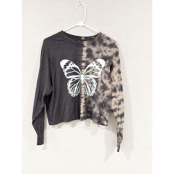 Wild fable tie dye butterfly crop tee size medium - Picture 2 of 4